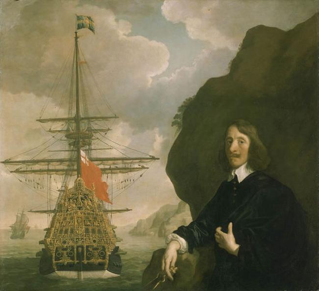 Sir Peter Lely Peter Pett and the Sovereign of the Seas. oil painting image